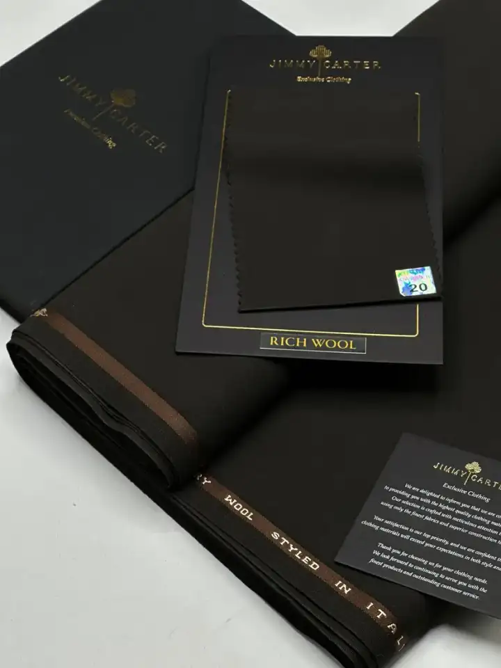 Actual Mina’s Loom solid black Rich Wool fabric